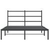 Vidaxl Estructura De Cama Con Cabecero Metal Negro 140x190 Cm