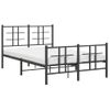 Estructura De Cama Con Cabecero Y Pie Metal Negro 120x190 Cm