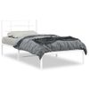 Estructura De Cama De Metal Con Cabecero Blanco 100x200 Cm