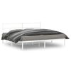 Vidaxl Estructura De Cama Con Cabecero Metal Blanca 200x200 Cm