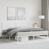 Vidaxl Estructura De Cama Con Cabecero Metal Blanca 200x200 Cm