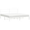 Vidaxl Estructura De Cama Con Cabecero Metal Blanca 200x200 Cm