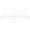 Vidaxl Estructura De Cama Con Cabecero Metal Blanca 200x200 Cm