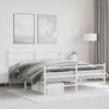 Vidaxl Estructura Cama Metal Con Cabecero Y Estribo Blanco 160x200 Cm