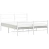 Vidaxl Estructura Cama Metal Con Cabecero Y Estribo Blanco 160x200 Cm