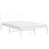 Estructura De Cama De Metal Con Cabecero Blanca 120x190 Cm