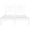 Estructura De Cama De Metal Con Cabecero Blanca 120x190 Cm