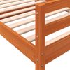 Estructura De Cama Madera Maciza De Pino Marrón Cera 90x190 Cm