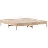 Estructura De Cama Madera Maciza De Pino 180x200 Cm Marrón