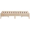 Estructura De Cama Madera Maciza De Pino 120x190 Cm Marrón