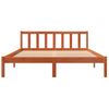 Estructura De Cama Madera Maciza Pino Marrón Cera 160x200 Cm