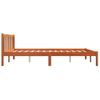 Estructura De Cama Madera Maciza Pino Marrón Cera 160x200 Cm