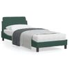 Estructura Cama Con Cabecero Terciopelo Verde Oscuro 90x200 Cm