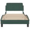 Estructura Cama Con Cabecero Terciopelo Verde Oscuro 90x200 Cm