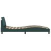 Estructura Cama Con Cabecero Terciopelo Verde Oscuro 90x200 Cm