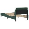 Estructura Cama Con Cabecero Terciopelo Verde Oscuro 90x200 Cm