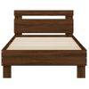 Cama Con Cabecero Madera De Ingeniería Marrón Roble 75x190 Cm