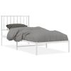 Vidaxl Estructura De Cama De Metal Con Cabecero Blanco 90x190 Cm