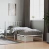 Vidaxl Estructura De Cama De Metal Con Cabecero Blanco 90x190 Cm