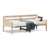 Sofá Cama De Madera Maciza De Pino 75x190 Cm Marrón