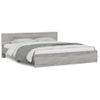 Vidaxl Estructura De Cama Con Cabecero Gris Sonoma 160x200 Cm