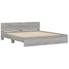 Vidaxl Estructura De Cama Con Cabecero Gris Sonoma 160x200 Cm