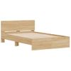 Estructura De Cama Con Cabecero Roble Sonoma 135x190 Cm Marrón