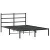 Vidaxl Estructura De Cama Con Cabecero Metal Negro 135x190 Cm