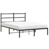 Vidaxl Estructura De Cama Con Cabecero Metal Negro 135x190 Cm