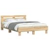 Vidaxl Cama Con Cabecero Madera De Ingeniería Roble Sonoma 135x190 Cm Marrón