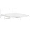 Estructura De Cama De Metal Con Cabecero Blanco 180x200 Cm