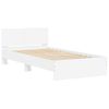 Vidaxl Estructura Cama Con Cabecero Madera Ingeniería Blanco 100x200cm