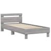 Vidaxl Cama Con Cabecero Madera De Ingeniería Gris Sonoma 90x190 Cm