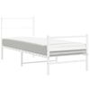 Vidaxl Estructura Cama Metal Con Cabecero Y Estribo Blanco 75x190 Cm