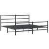 Vidaxl Estructura De Cama Con Cabecero Y Estribo Metal Negro 180x200cm