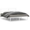 Vidaxl Estructura De Cama Con Cabecero Metal Blanca 160x200 Cm