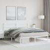 Vidaxl Estructura De Cama Con Cabecero Metal Blanca 160x200 Cm