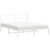 Vidaxl Estructura De Cama Con Cabecero Metal Blanca 160x200 Cm