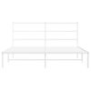 Vidaxl Estructura De Cama Con Cabecero Metal Blanca 160x200 Cm