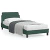 Estructura Cama Con Cabecero Terciopelo Verde Oscuro 90x190 Cm