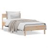 Estructura De Cama Con Cabecero Madera Maciza Pino 75x190 Cm Marrón