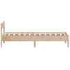 Estructura De Cama Con Cabecero Madera Maciza Pino 75x190 Cm Marrón