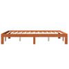 Estructura De Cama Madera Maciza Pino Marrón Cera 135x190 Cm