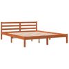 Vidaxl Estructura De Cama Madera Maciza Pino Marrón Cera 160x200 Cm