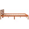 Vidaxl Estructura De Cama Madera Maciza Pino Marrón Cera 160x200 Cm