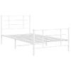 Estructura Cama Metal Con Cabecero Y Pie Cama Blanca 107x203 Cm