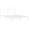 Vidaxl Estructura De Cama Con Cabecero Metal Blanca 140x200 Cm