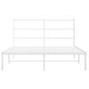 Vidaxl Estructura De Cama Con Cabecero Metal Blanca 140x200 Cm