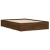 Vidaxl Cama Con Cajones Madera De Ingeniería Marrón Roble 120x190 Cm