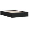 Vidaxl Cama Con Cajones Madera De Ingeniería Negro 120x200 Cm